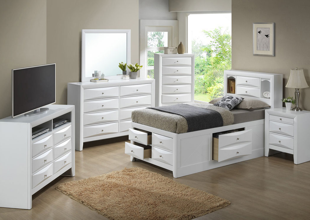 White Twin Bedroom Set Home Styles 5530 4024 Naples Two Twin Beds And